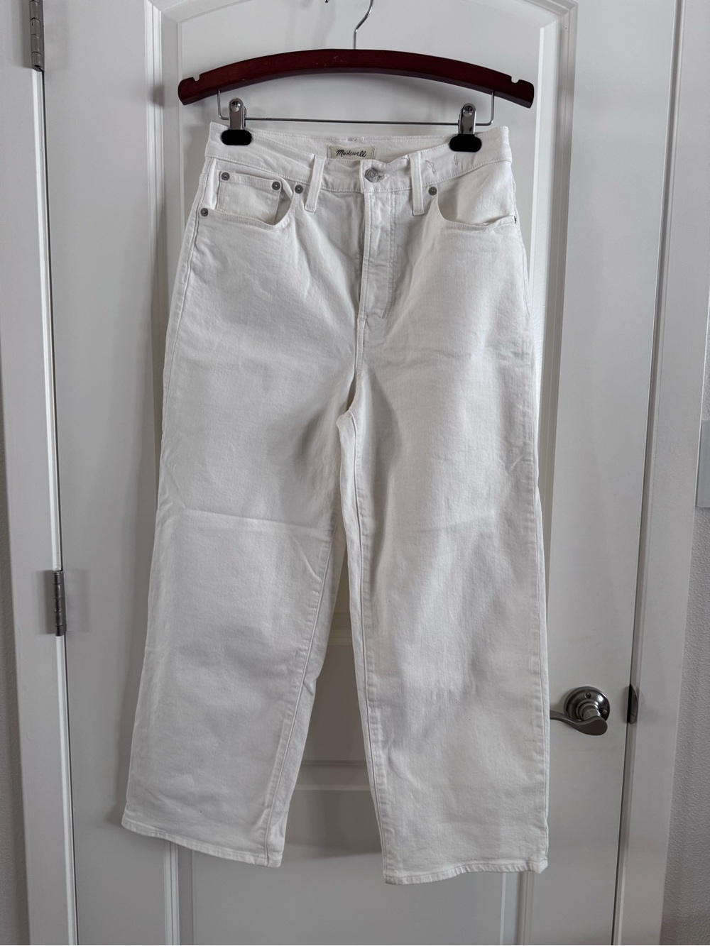 Madewell White perfect vintage Wide-Leg Crop Jean denim Pants size 29 - Picture 8 of 16